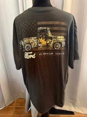 Ford Black Short Sleeve Crewneck with Small White Logo